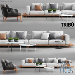 3D model Tribu Vis a Vis Sofa and Mood Club Chair