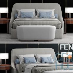 3D model Bed Fendi Casa Audrey