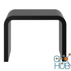 3D model Black Stone Stool by Decor Walther