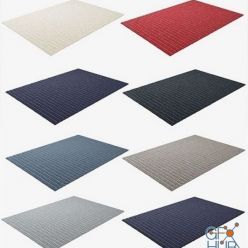 3D model Colours collection of carpets