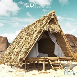 3D model Beach cottages by NguyenMinhKhoa