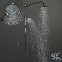 3D model Mira Chrome faucet shower