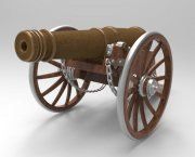 3D model Russian cannon «Unicorn»