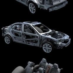 3D model Car Frame