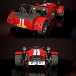 3D model Caterham R500 Game Ready (max, fbx. obj)