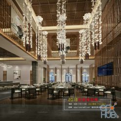 3D model Chinese restaurant interior 24