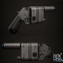 3D model Han Solo LPA NN-14 Gun (PBR)