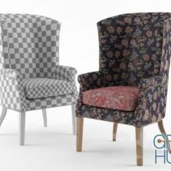3D model Viennese armchair in classic style