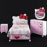 3D model Hello Kitty bedroom set