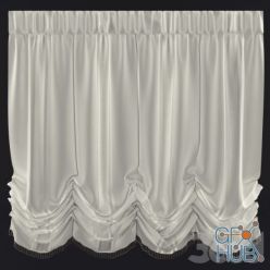3D model French curtain MAX 2011, OBJ