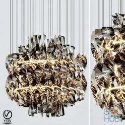 3D model Aura Fumo chandelier by Axo Light