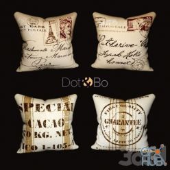 3D model Dot & Bo. 6 decorative pillows.