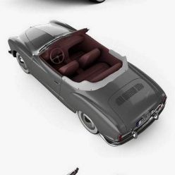 3D model Volkswagen Karmann Ghia convertible 1958