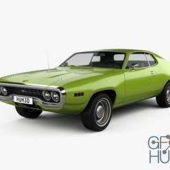 3D model Plymouth Satellite 1971 car