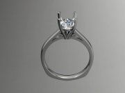 3D model Ring with diamond