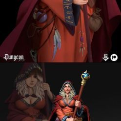 3D model Dungeon Pin-ups Wizard – 3D Print