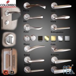 3D model Door knobs 12 pcs. (5 colors) Colombo (Vray)