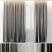 3D model Silk gradient curtains