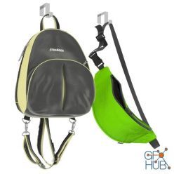 3D model Backpack and bag