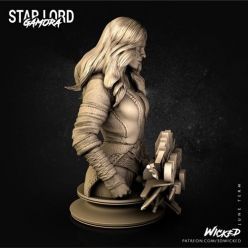 3D model 3DWicked - Starlord & Gamora - Gamora Bust – 3D Print