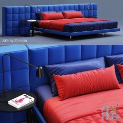 3D model Alfa bed by Zanotta