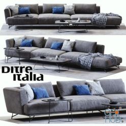 3D model Ditre Italia LENNOX sofa, Verve table