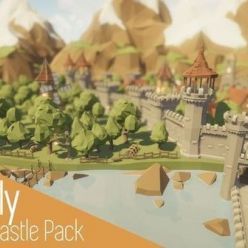 3D model CGTrader – Low Poly Medieval Castle Pack Low-poly 3D model