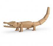 3D model Wooden figure crocodile Lucy