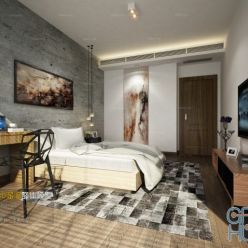 3D model Bedroom Space A041