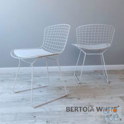 3D model Chair BERTOIA WHITE