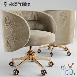 3D model Visionnaire Mackenzie swivel armchair