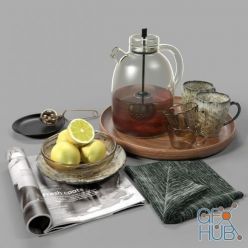 3D model Tea set in Scandinavian style