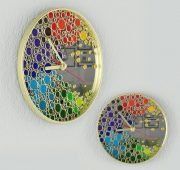 3D model Modern rainbow clock Multi bubbles