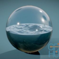 3D model Sea Waves In The Ball