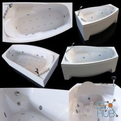 3D model Acrylic hydromassage bath Doctor Jet Laluna