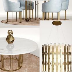 3D model Dining group Prive, SAINT BABILA