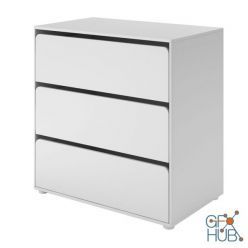 3D model Cabby Chest With 3 Drawers by Flexa