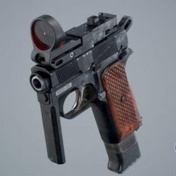 3D model Short Power Gun PBR