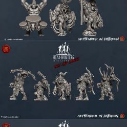 3D model Head Hunters Miniatures - Feral Orcs September 2021 – 3D Print