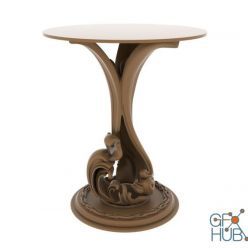 3D model Round shape table classic