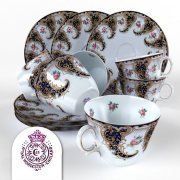 3D model Cups and saucers ROYAL WORCESTER