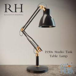 3D model Lamp 1930s Studio Task by Restoration Hardware
