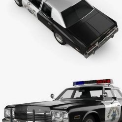 3D model Dodge Monaco Police 1974 car