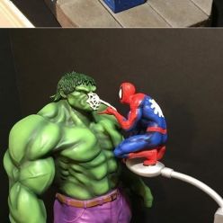 3D model Hulk and Spider Man Diorama – 3D Print