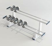 3D model Double rack for dumbbells