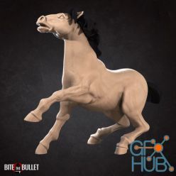 3D model Horse stopping