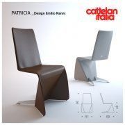 3D model Emilio Nanni PATRICIA chair by Cattelan Italia