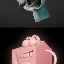 3D model SculptJanuary - Day 2 Mask and Happy - McDonald's Mascot – 3D Print