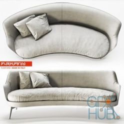 3D model Sofa Guscio by Flexform