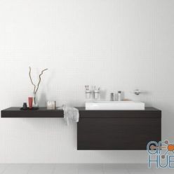 3D model Cantilever cabinet with sink